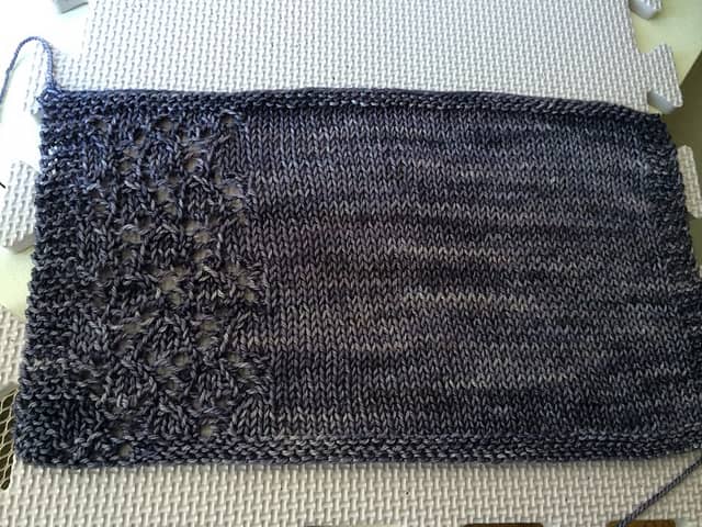 This may have been my second swatch, but I liked the fabric on US3s much better.