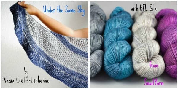 Under the Same Sky by Nadia Crétin-Léchenne with BFL Silk from SnailYarn