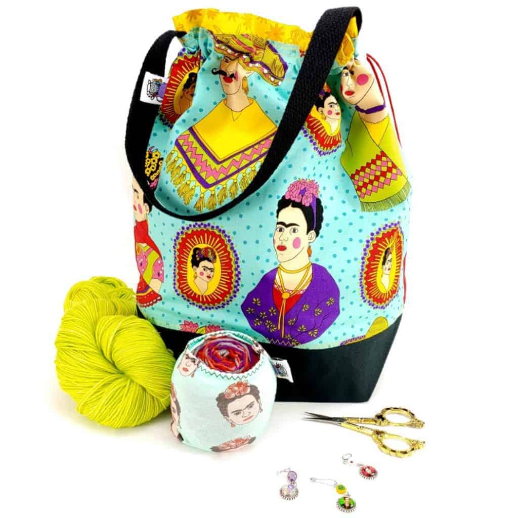 Bag with Frida Kahlo fabric