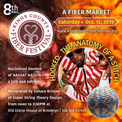 Advertisement for the 8th annual Kings County Fiber Festival on October 12, 2019.