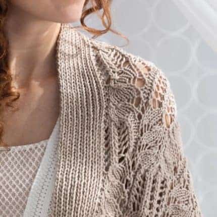 A taupe lace wrap.