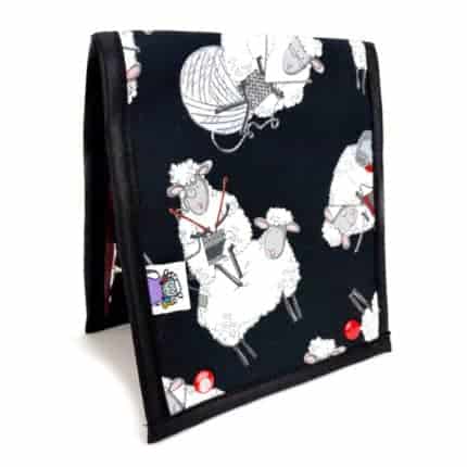 A pattern wallet with cartoon sheep.