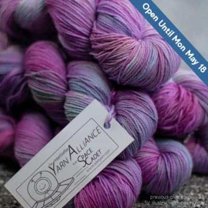 Pink and purple hand-dyed yarn.