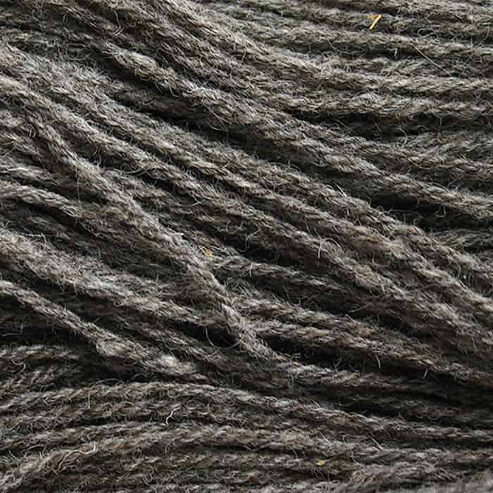 A closeup of gray rustic yarn.