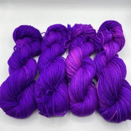 Bright purple yarn.