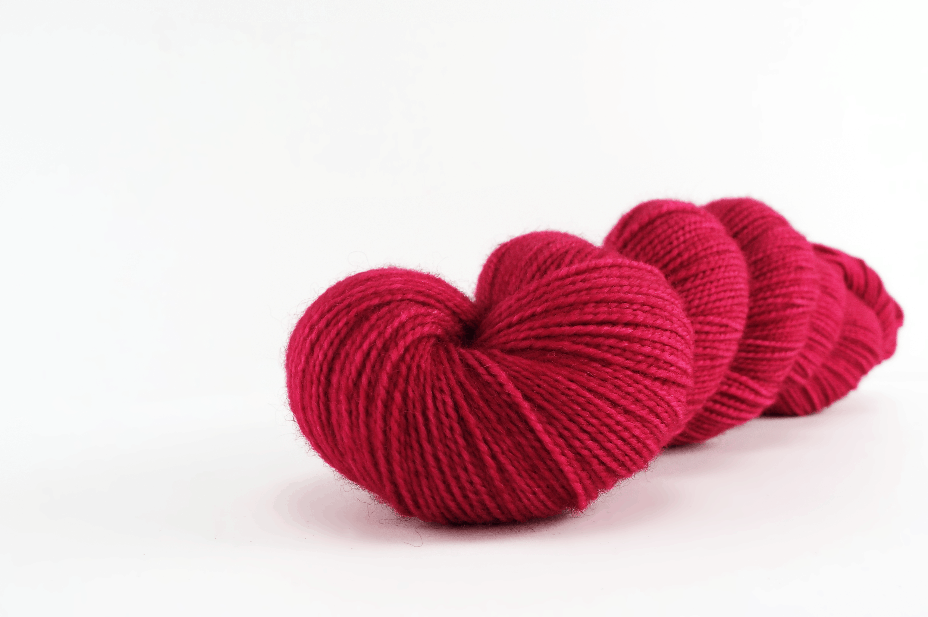 A skein of red yarn.