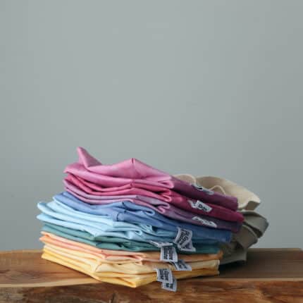 A stack of colorful bags.