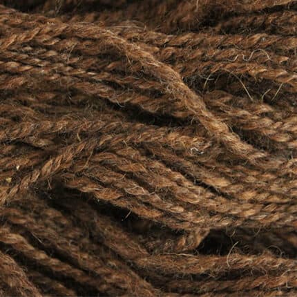 A close-up of natural red yarn.