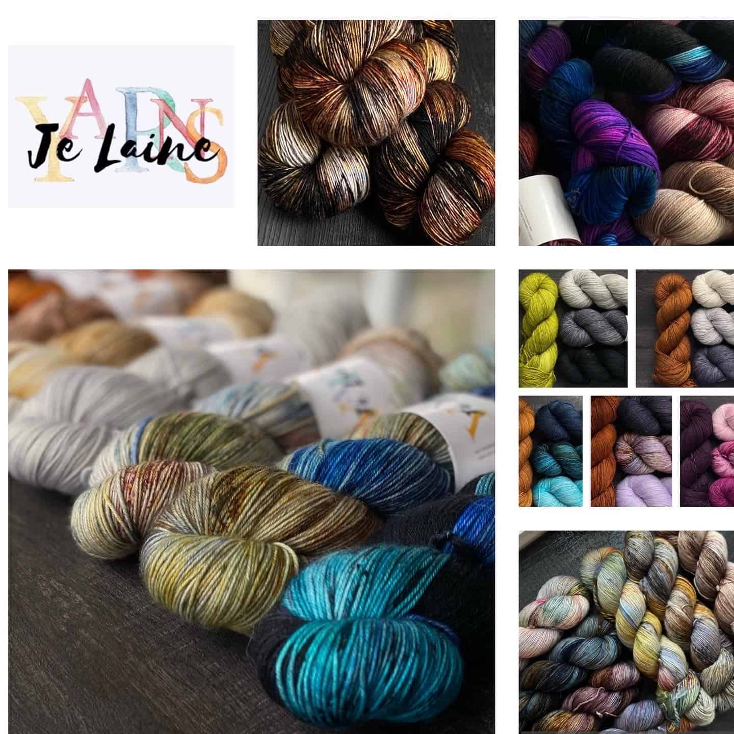 Multiple yarn pictures.