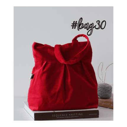 A red velvet bag.