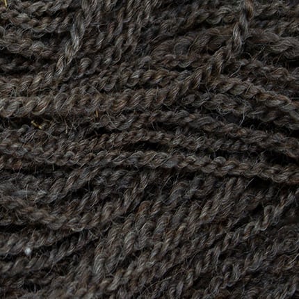 A closeup of brown yarn.