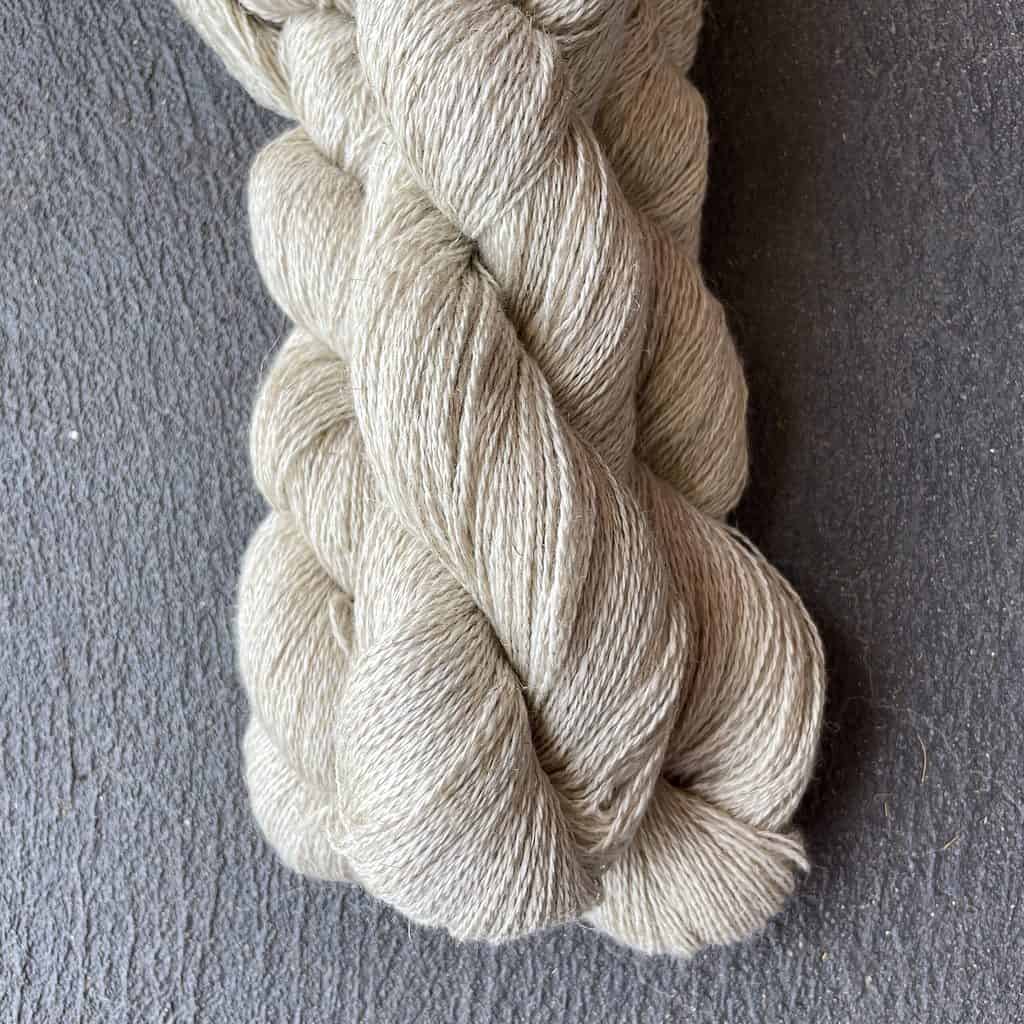 Cream colored yarn.