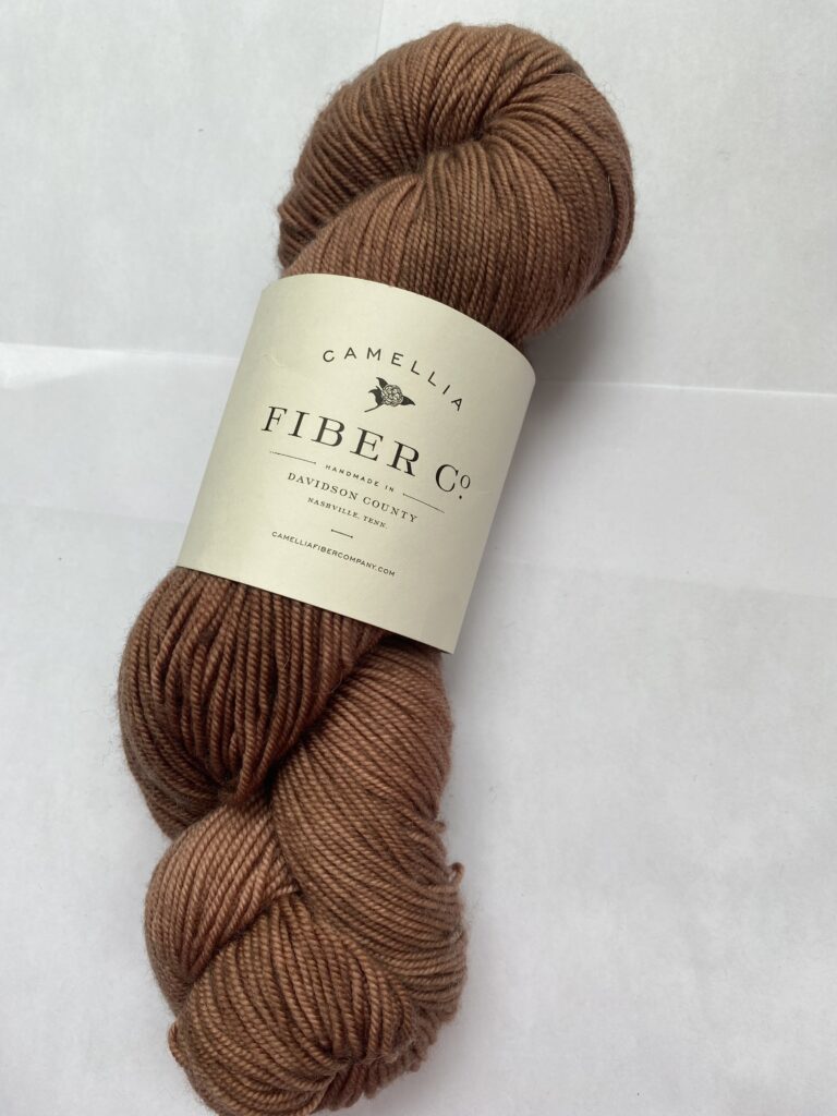 One skein of brown yarn.