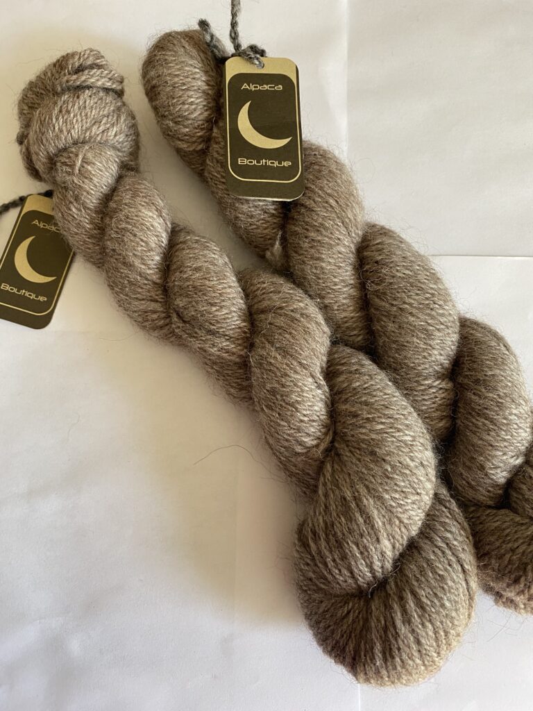 2 skeins of brown yarn.