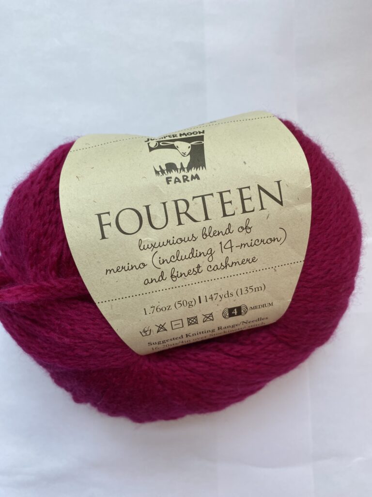 One ball pink-purple yarn.