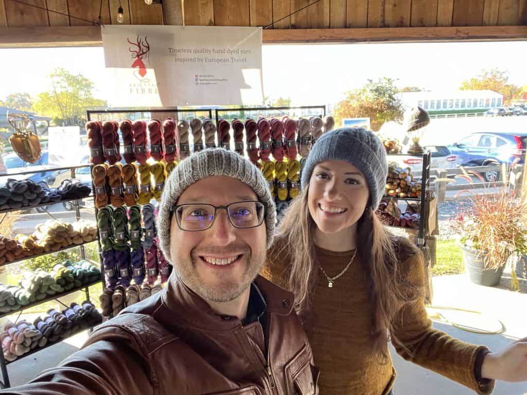 Photo of Sharon and Josh Graff in booth at Indie Untangled 2024.