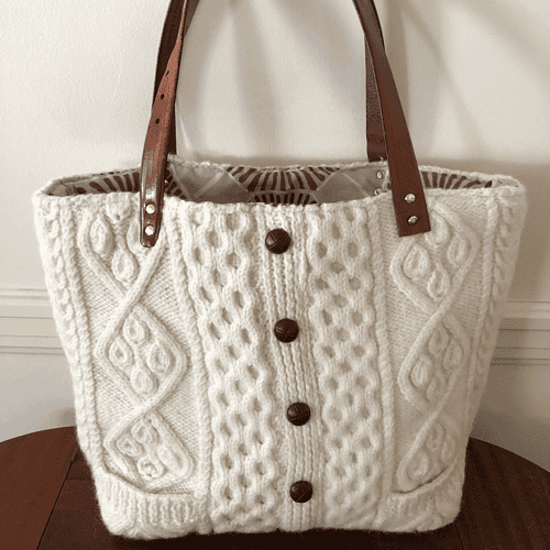 Irish Knit Tote Bag