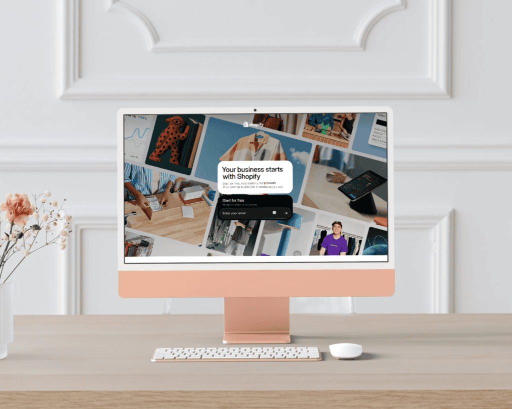 Shopify computer mockup image