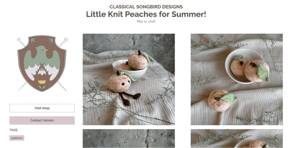 Classical Songbird Designs Indie Untangled online Marketplace post