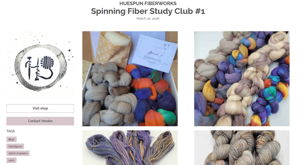 Huespun Fiberworks Indie Untangled online Marketplace post