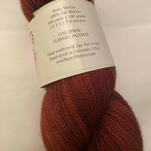 A skein of red yarn.
