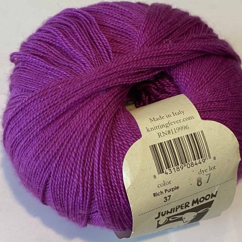 A ball of purple yarn.