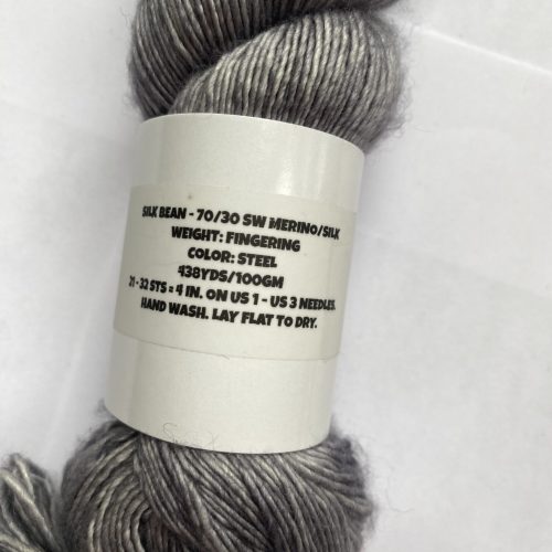 One skein of gray yarn.