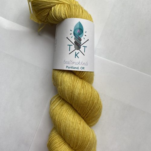 One skein of yellow yarn.