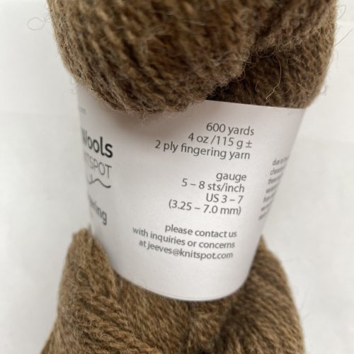 One skein of brown yarn.