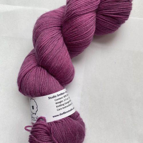 One skein of purple yarn.