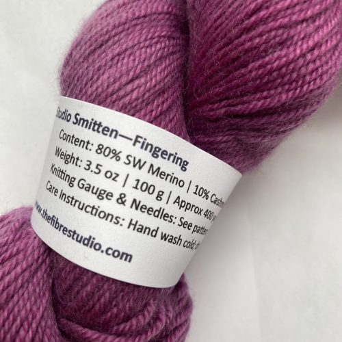 One skein of purple yarn.