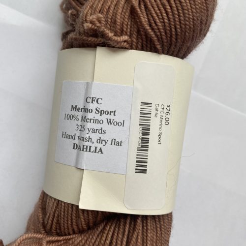 One skein of brown yarn.