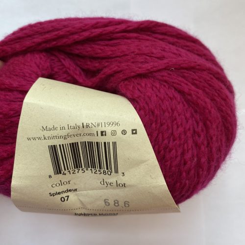 One ball pink-purple yarn.